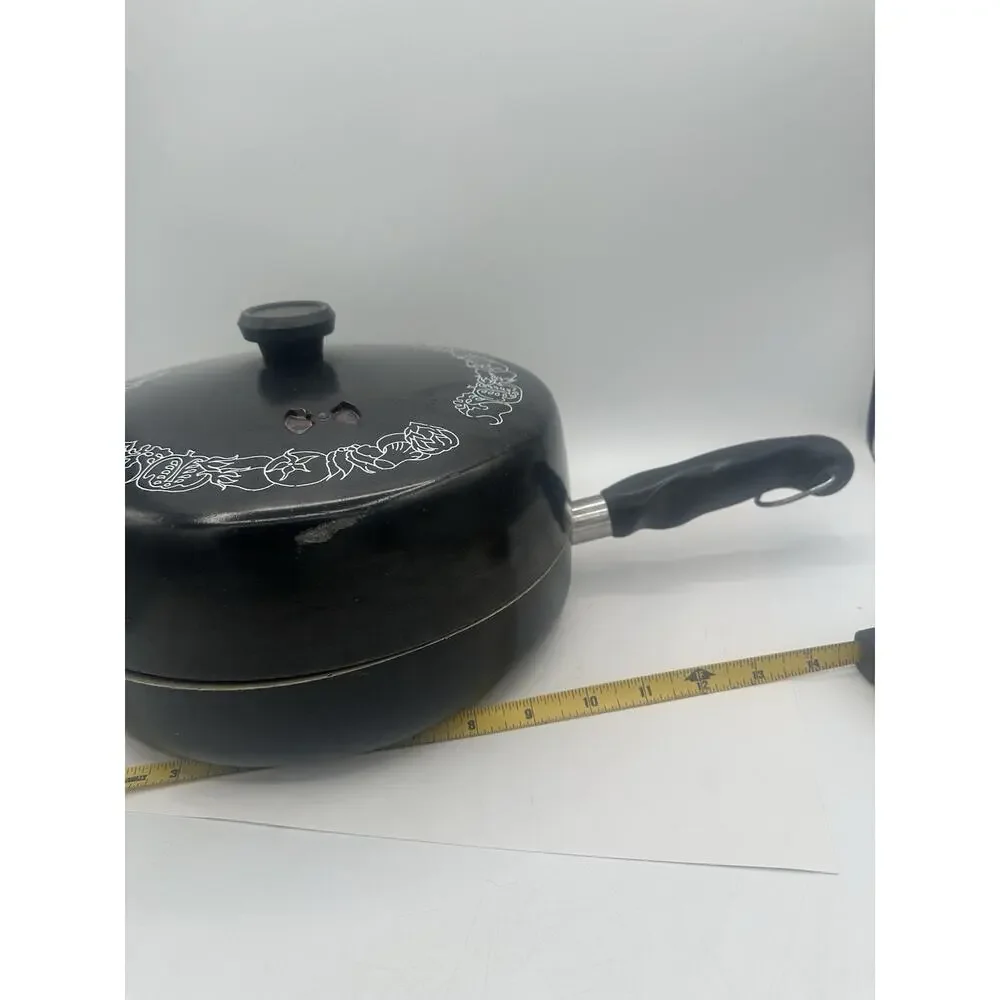 Wear-Ever Registered Aluminum Black Enamel 1 Qt. Stock Pot Dutch Oven Retro